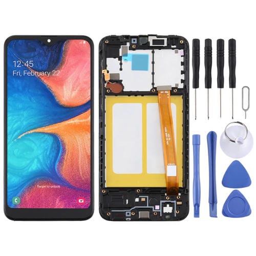 Schermo TFT LCD Samsung Galaxy A20e con Cornice (Nero)