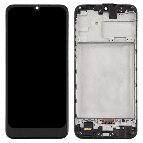 TFT LCD-Bildschirm Samsung Galaxy M21/SM-M215 mit Rahmen (Schwarz)