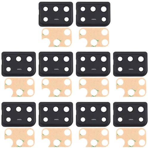 Copertura dell'obiettivo della fotocamera Samsung Galaxy A31 (10 pezzi) (Nero)