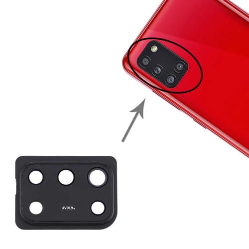 Capot d'objectif d'appareil photo Samsung Galaxy A31 (10 pièces) (Noir)