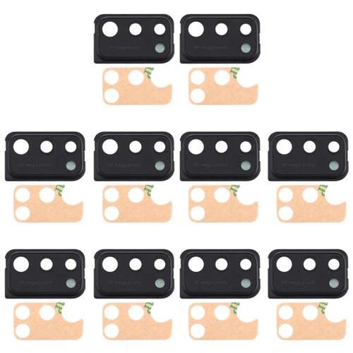 Copertura Obiettivo Fotocamera Samsung Galaxy A41 (10 Pezzi) (Nero)