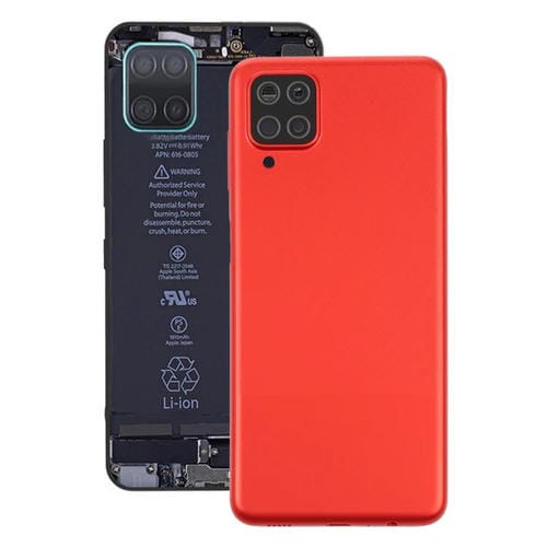 Rückseite Samsung Galaxy A12 Batterie (Rot)