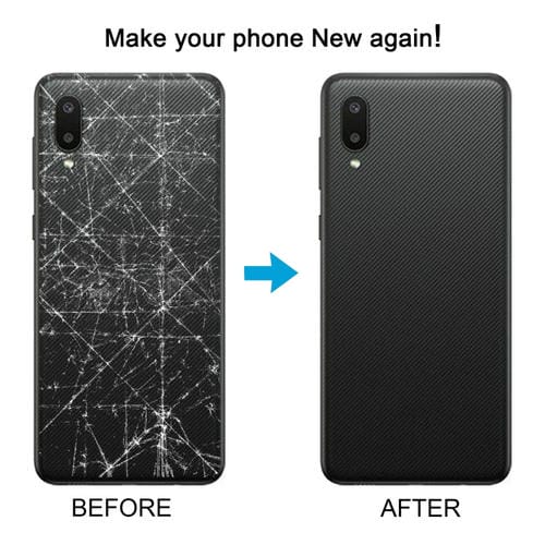 Coperchio Posteriore della Batteria Samsung Galaxy A02 con copertura della Lente (Nero)