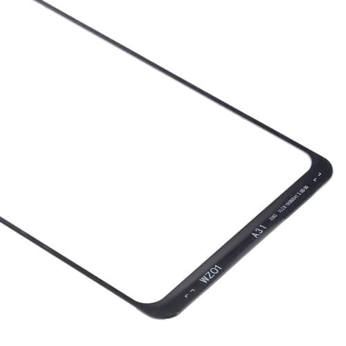 Obiettivo in vetro Schermo frontale Samsung Galaxy A31 (10 pezzi) (Nero)