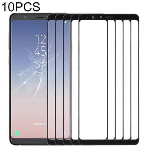 Lente de Vidrio Pantalla Frontal Samsung Galaxy A8 Star / A9 Star (Negro) (10pcs)
