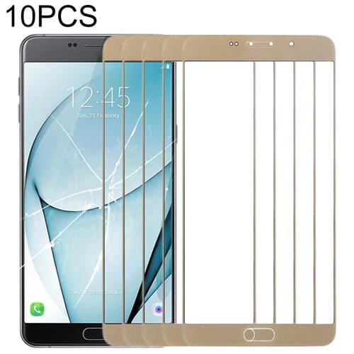 Lente de Vidrio Pantalla Frontal Samsung Galaxy A9 A900 (Oro) - Paquete de (10 Piezas)