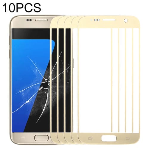 Pantalla Frontal Samsung Galaxy S7 / G930 Lente de Vidrio Exterior (Oro) (10 Piezas)