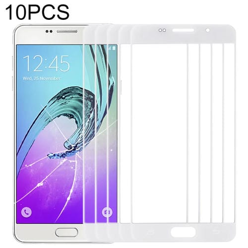 Glaslinse Frontbildschirm Samsung Galaxy A5 A510 (10 Stück) (Weiß)
