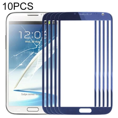 Schermo Frontale Samsung Galaxy Note 2/N7100 Lente in Vetro Esterna (Blu) 10 pezzi