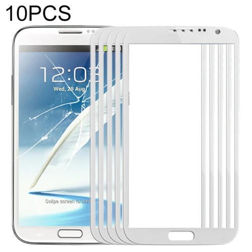 Schermo Frontale Samsung Galaxy Note 2 N7100 Lente Vetro Esterno (2012) (Bianco) 10pz