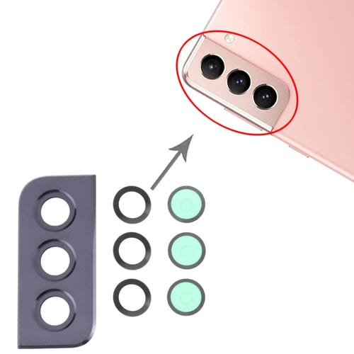 Lens Cover Camera Samsung Galaxy S21 5G SM-G991 (10 Pieces) (Black)