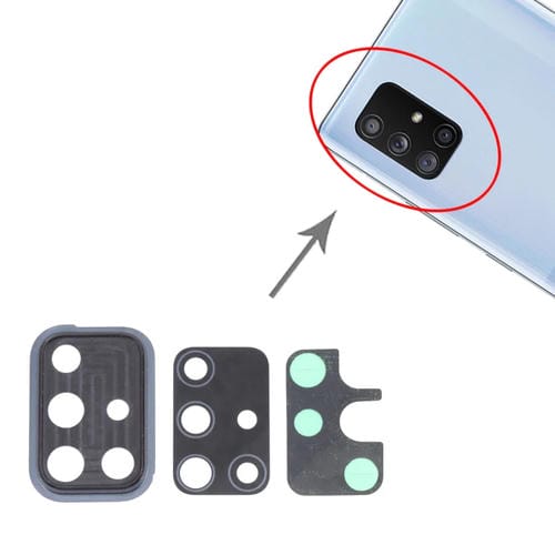 Camera Lens Cover Samsung Galaxy A71 5G SM-A716 (10 Pieces) (Black)