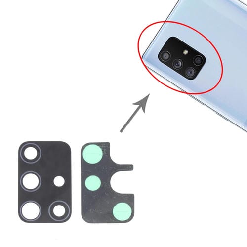 Lentes de Câmara Traseira Samsung Galaxy A71 5G SM-A716 (10 Peças)