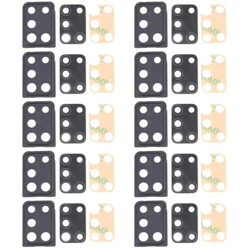 Capuchon d'objectif d'appareil photo Samsung Galaxy A21s SM-A217 (10 pièces) (Noir)