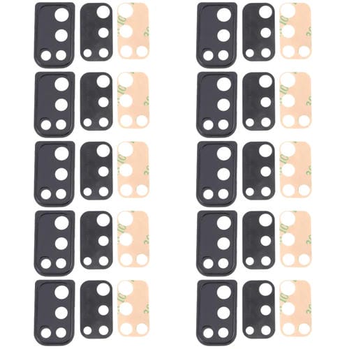 Kameraglasabdeckung Samsung Galaxy M21 SM-M215 (10 Stück) (Schwarz)