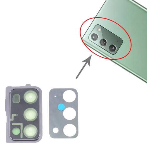 Tampa da Lente da Câmara Samsung Galaxy Note 20 5G SM-N981 (10 Peças) (Preto)