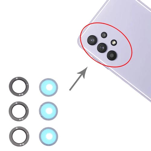 Rückkameraobjektiv Samsung Galaxy A32 5G SM-A326 (10 Einheiten)