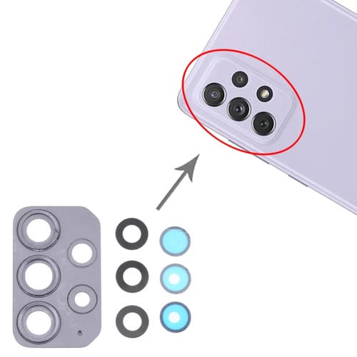 Cubierta de Lente de Cámara Samsung Galaxy A72 SM-A725 (10 Piezas) (Negro)