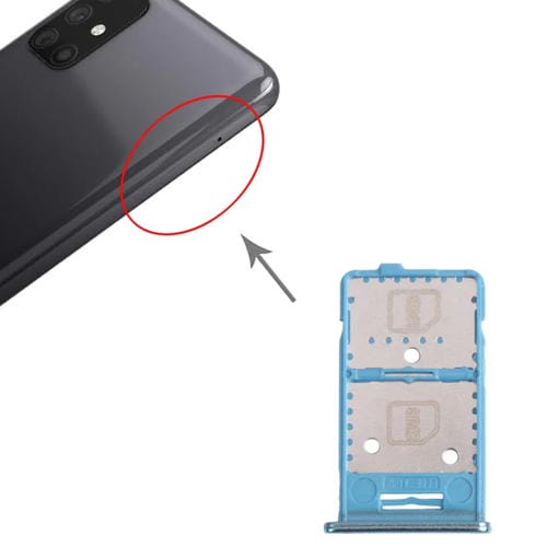 SIM-Karten- und Micro-SD-Fach Samsung Galaxy M31s SM-M317 (Grün)