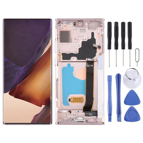 LCD-Bildschirm Super AMOLED Samsung Galaxy Note 20 Ultra SM-N986 5G mit Rahmen (Gold)