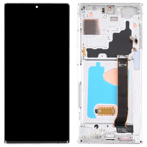 LCD-Bildschirm Super AMOLED Samsung Galaxy Note 20 Ultra SM-N986 5G mit Rahmen (Silber)