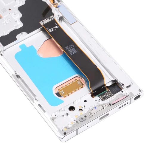 LCD-Bildschirm Super AMOLED Samsung Galaxy Note 20 Ultra SM-N986 5G mit Rahmen (Silber)