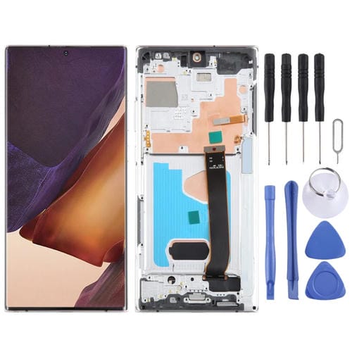 Écran LCD Super AMOLED Samsung Galaxy Note 20 Ultra 4G avec cadre (Argent)