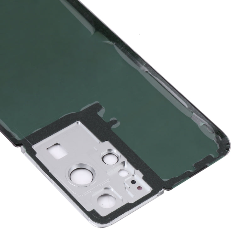 Tapa trasera de la batería con la cubierta de la lente de la cámara para Samsung Galaxy S21 Ultra 5G (Brown)