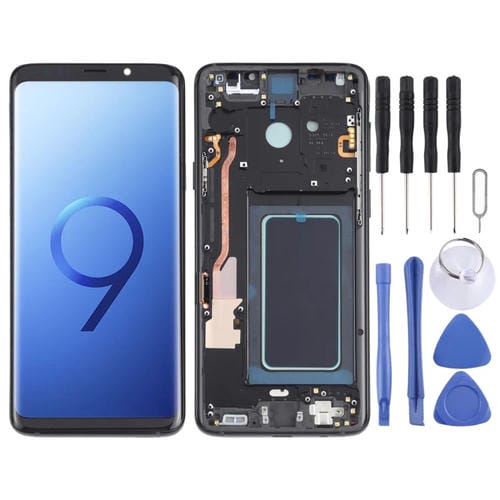 Écran LCD OLED Samsung Galaxy S9+ SM-G965 avec cadre (Noir)