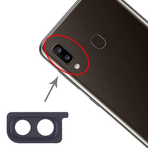 Copertura Obiettivo Fotocamera Samsung Galaxy A20 (10 Pezzi) (Nero)