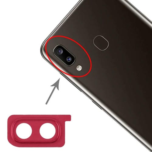 Tampa da Lente da Câmara Samsung Galaxy A20 (Vermelho) - Pacote de (10 Peças)