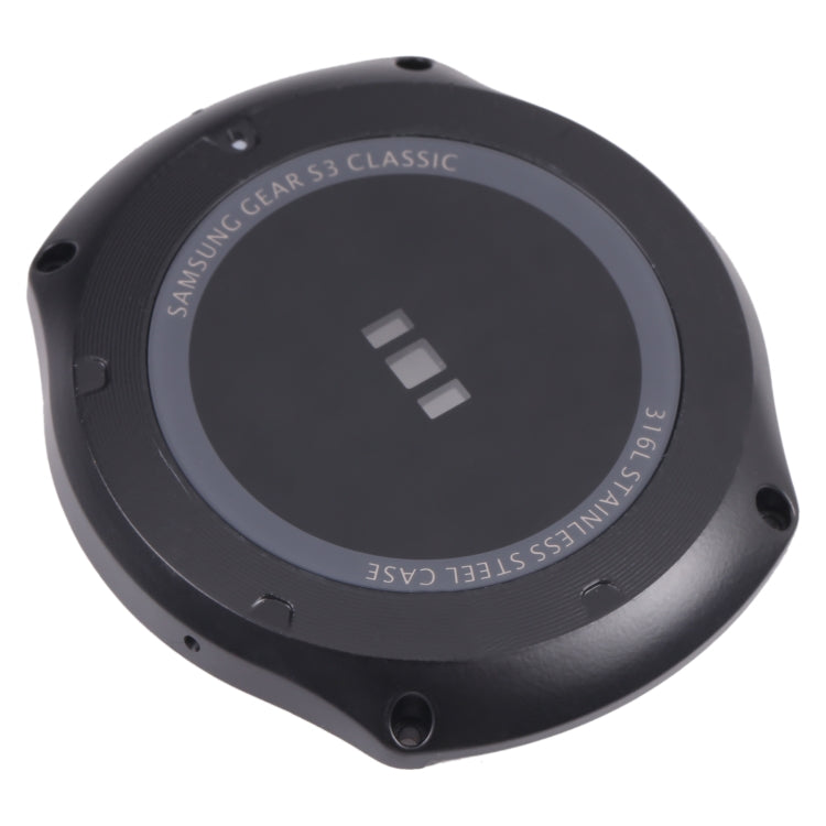 Cubierta Carcasa Trasera Samsung Galaxy Gear S3 Classic SM-R770 con Lente Vidrio (Negro)