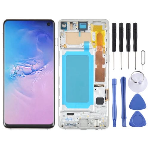 Ecrã TFT LCD Samsung Galaxy S10 SM-G973 com Moldura Não Compatível com Impressão Digital