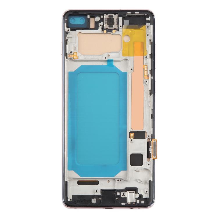 Pantalla LCD TFT digitalizadora de 6,38 pulgadas para Samsung Galaxy S10+ SM-G975F, ensamblaje completo con marco, sin identificación de huellas dactilares.