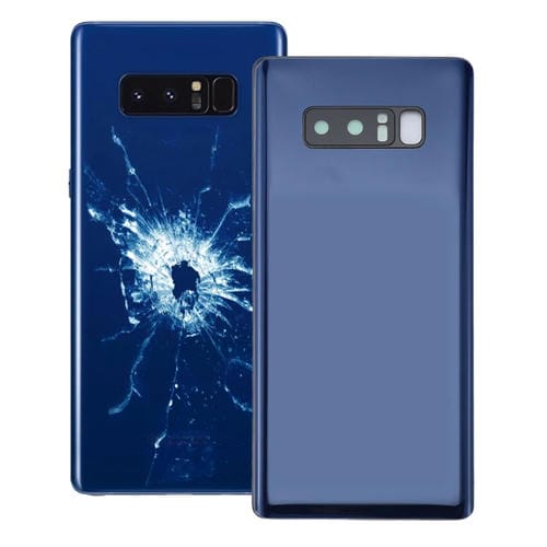 Dos de couverture Samsung Galaxy Note 8 avec couvercle d'objectif d'appareil photo (bleu)