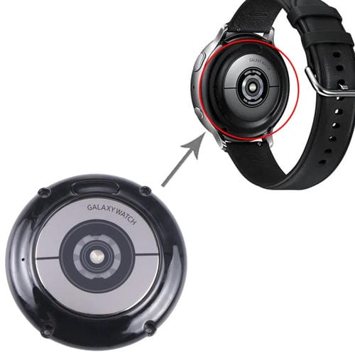 Coque arrière Samsung Galaxy Watch Active 2 40mm SM-R830 avec capteur cardiaque et charge sans fil (noir)