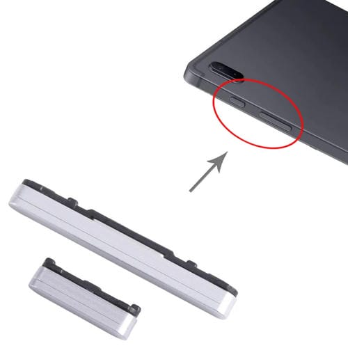 Ein- / Lautstärketasten Samsung Galaxy Tab S7 FE (SM-T730/T733/T736B/T735) (Silber)