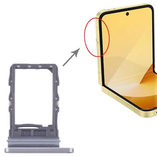 Tabuleiro de cartão SIM Samsung Galaxy Z Flip6 SM-F741B (Cinza)