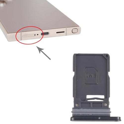 Tabuleiro Cartão SIM Samsung Galaxy S24 Ultra 5G (Preto)