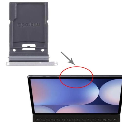 Tabuleiro Cartão Micro SD Samsung Galaxy Tab S10+/S10 Ultra SM-X820/X920 (Prateada)