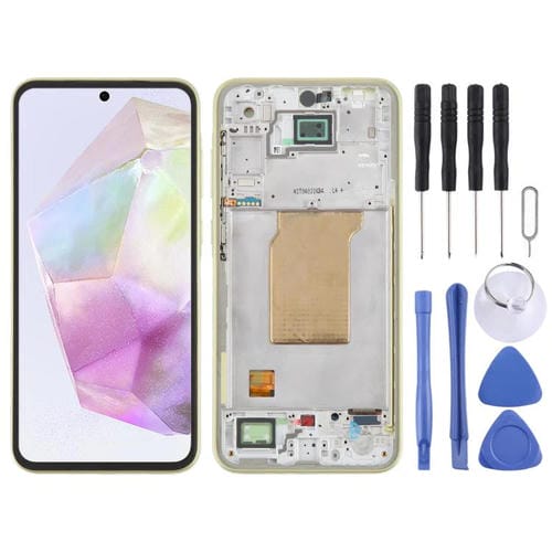 LCD-Bildschirm Samsung Galaxy A35 SM-A356B und Rahmen (Hellgrün)
