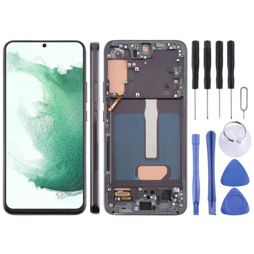 Pantalla LCD TFT de 6,43 pulgadas para Samsung Galaxy S22+ SM-S906B, digitalizador completo con marco, sin identificación de huellas dactilares (negro)