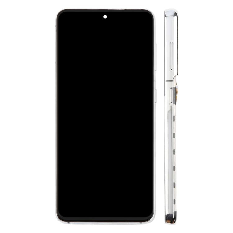 Pantalla LCD TFT de 6,12 pulgadas para Samsung Galaxy S21 5G SM-G991B, digitalizador completo con marco, sin identificación de huellas dactilares (plateado)