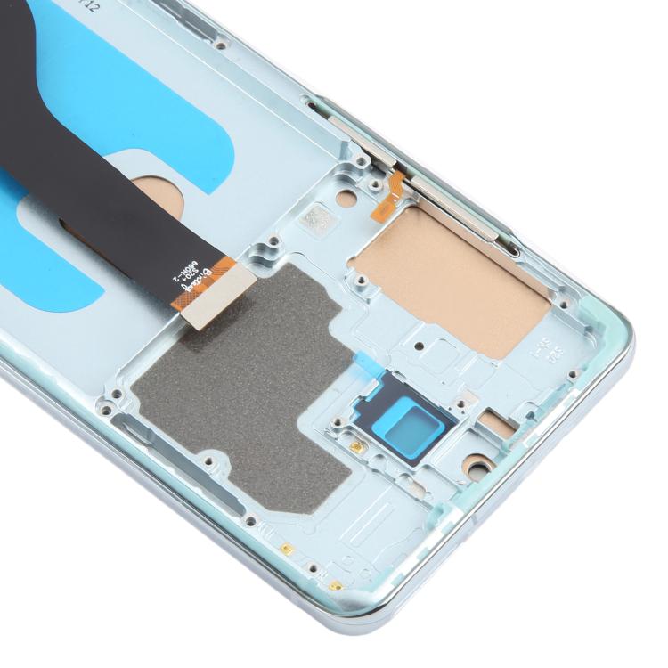Pantalla LCD TFT de 6,58 pulgadas para Samsung Galaxy S20+ SM-G985F, digitalizador completo con marco, sin identificación de huellas dactilares (azul)