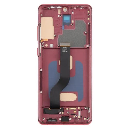 Pantalla LCD TFT de 6,58 pulgadas para Samsung Galaxy S20+ SM-G985F, digitalizador completo con marco, sin identificación de huellas dactilares (rojo)