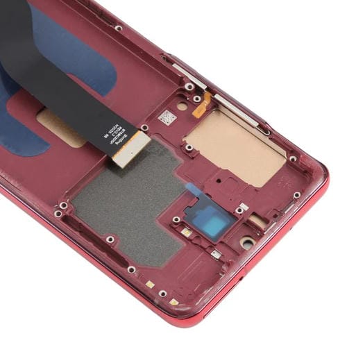 Pantalla LCD TFT de 6,58 pulgadas para Samsung Galaxy S20+ SM-G985F, digitalizador completo con marco, sin identificación de huellas dactilares (rojo)