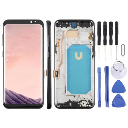 Pantalla LCD TFT de 6,18 pulgadas con digitalizador y marco para Samsung Galaxy S8+ SM-G955F (negro)