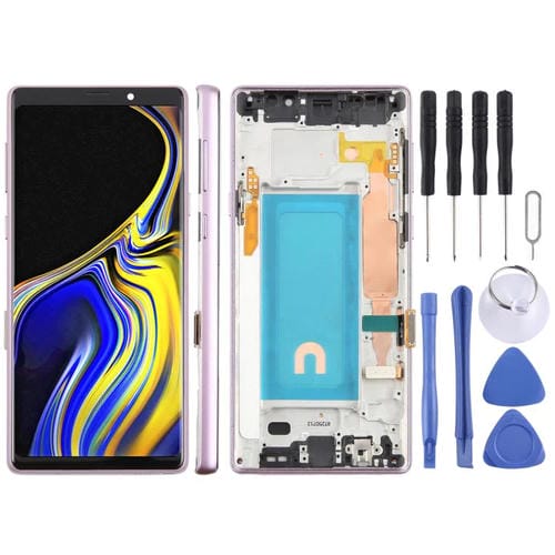 Pantalla LCD TFT de 6,33 pulgadas con digitalizador y marco para Samsung Galaxy Note9 SM-N960F (morado)
