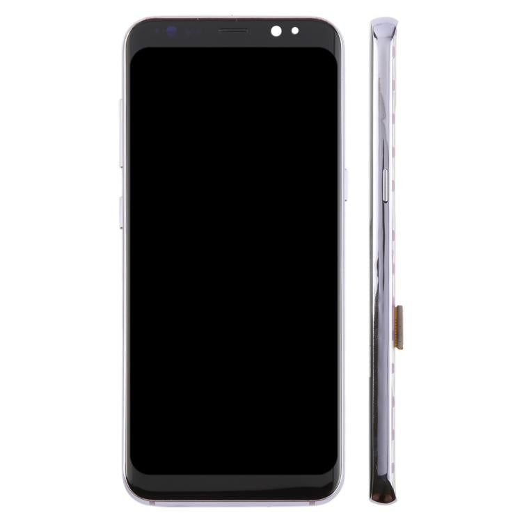 Pantalla LCD TFT de 5,7 pulgadas con digitalizador y marco para Samsung Galaxy S8 SM-G950F (morado)