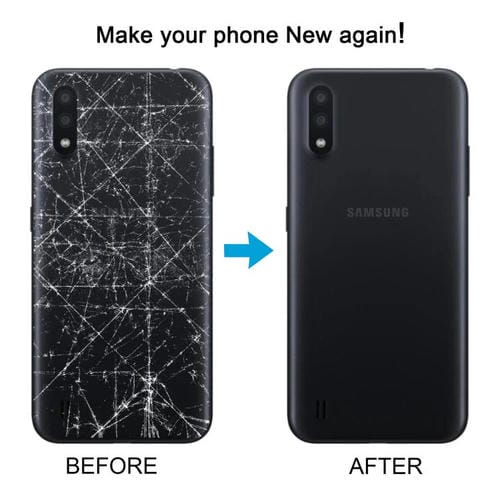 Carcasa trasera con tapa para lente de cámara para Samsung Galaxy A01 SM-A015F (roja)